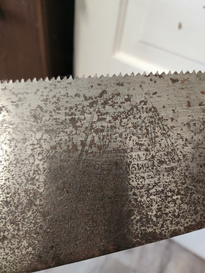 Vtg Henry Disston & Sons D-23 Hand Saw with Markings 29 1/2"