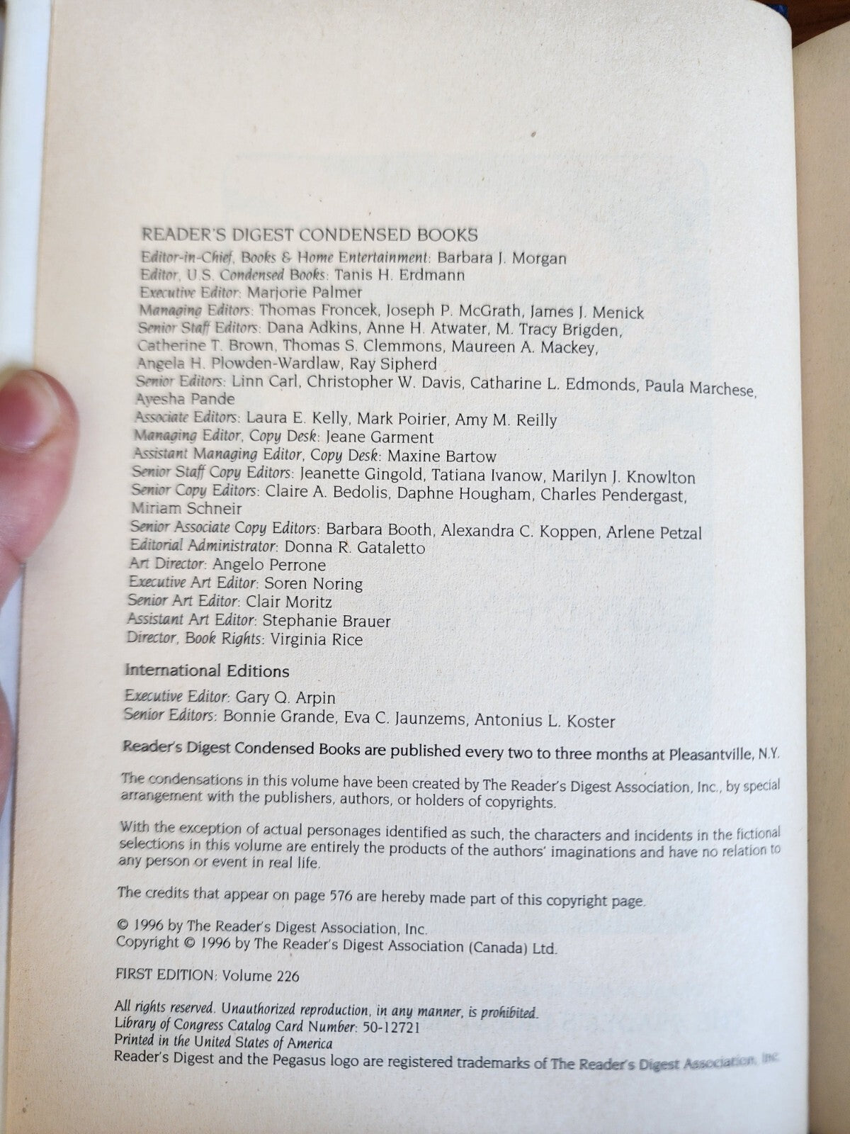 Vintage Reader’s Digest Condensed Books Volume 4, 1996 HC