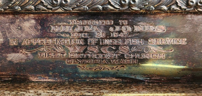 1947 Vintage Silverplate Butler Serving Tray with Handles 21”x14”