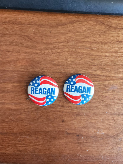 Vintage 1976 Ronald Reagan Republican Logo Pin Buttons