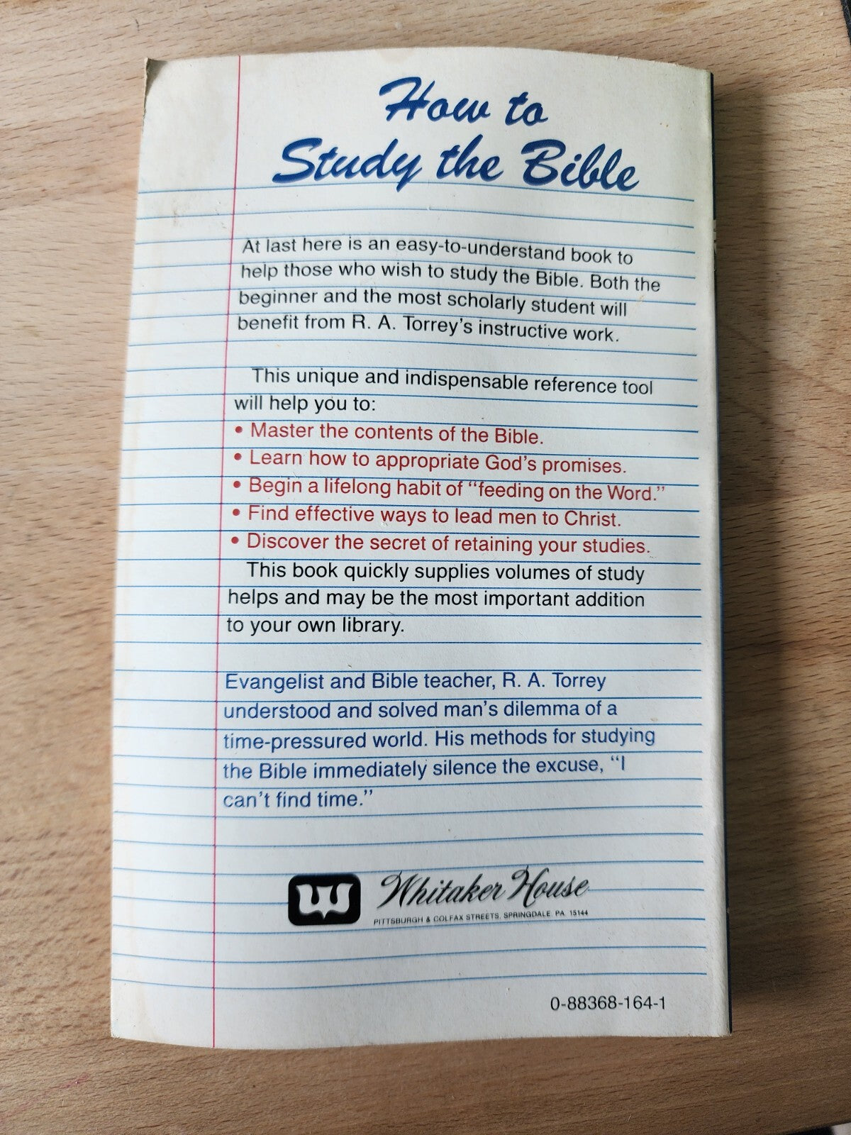 Paperback book How to Study the Bible by Torrey, R. A.