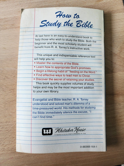Paperback book How to Study the Bible by Torrey, R. A.