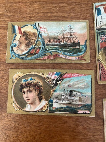 Tobacco Card: Ocean and River Steamers - Duke's Cigarette - lot of 7