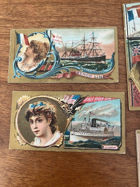 Tobacco Card: Ocean and River Steamers - Duke's Cigarette - lot of 7