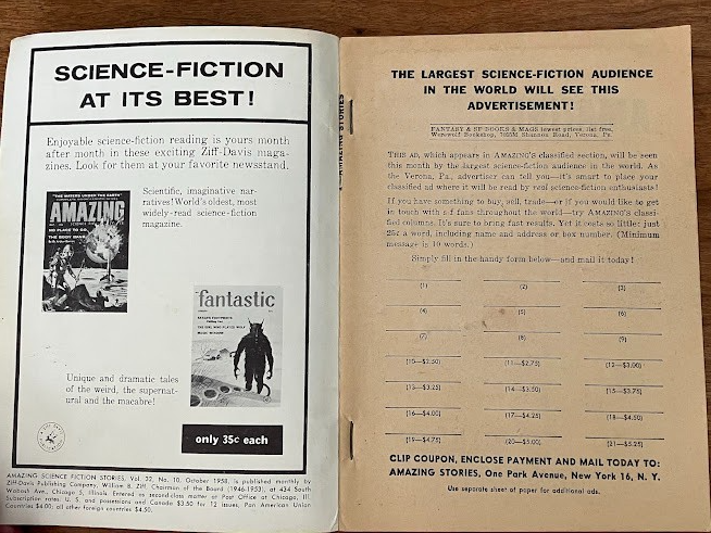 AMAZING SCIENCE FICTION STORIES - This Crowded Earth by Robert Bloch