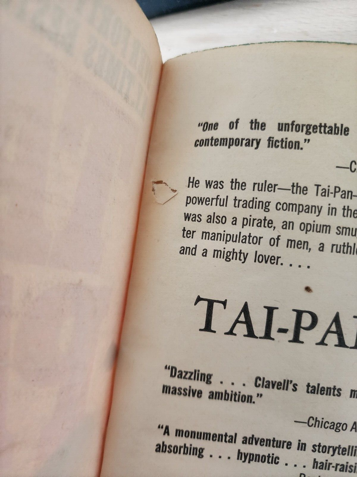 Tai-Pan by James Clavell 1980 Paperback