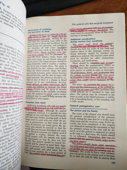 Medical- Surgical Nursing by Shafer, Sawyer, McCluskey, Beck 1967 HC Book