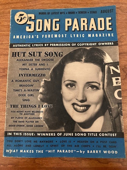 1941 - Song Parade America’s Foremost Lyric Magazine - Music Program