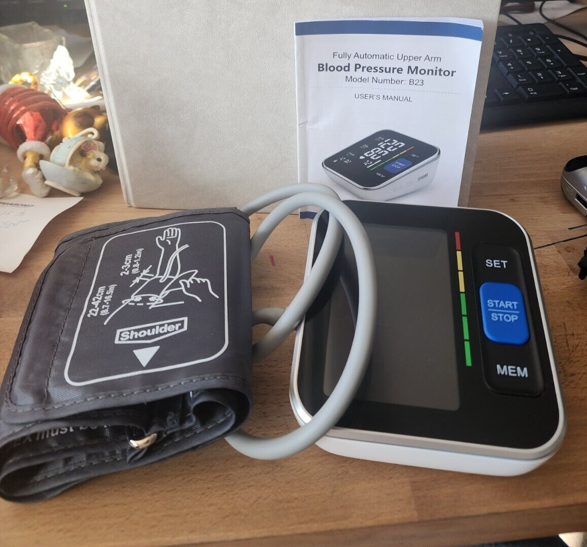 Blood Pressure Monitor Upper Arm Cuff 8.7”-16.5” Monitor w Large Display WORKS