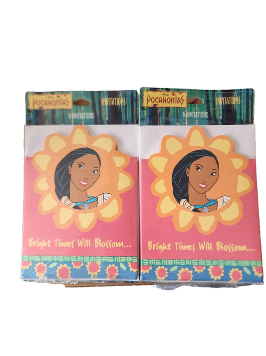 New Party Express POCAHONTAS Invitations 2 Packs 16 Invites