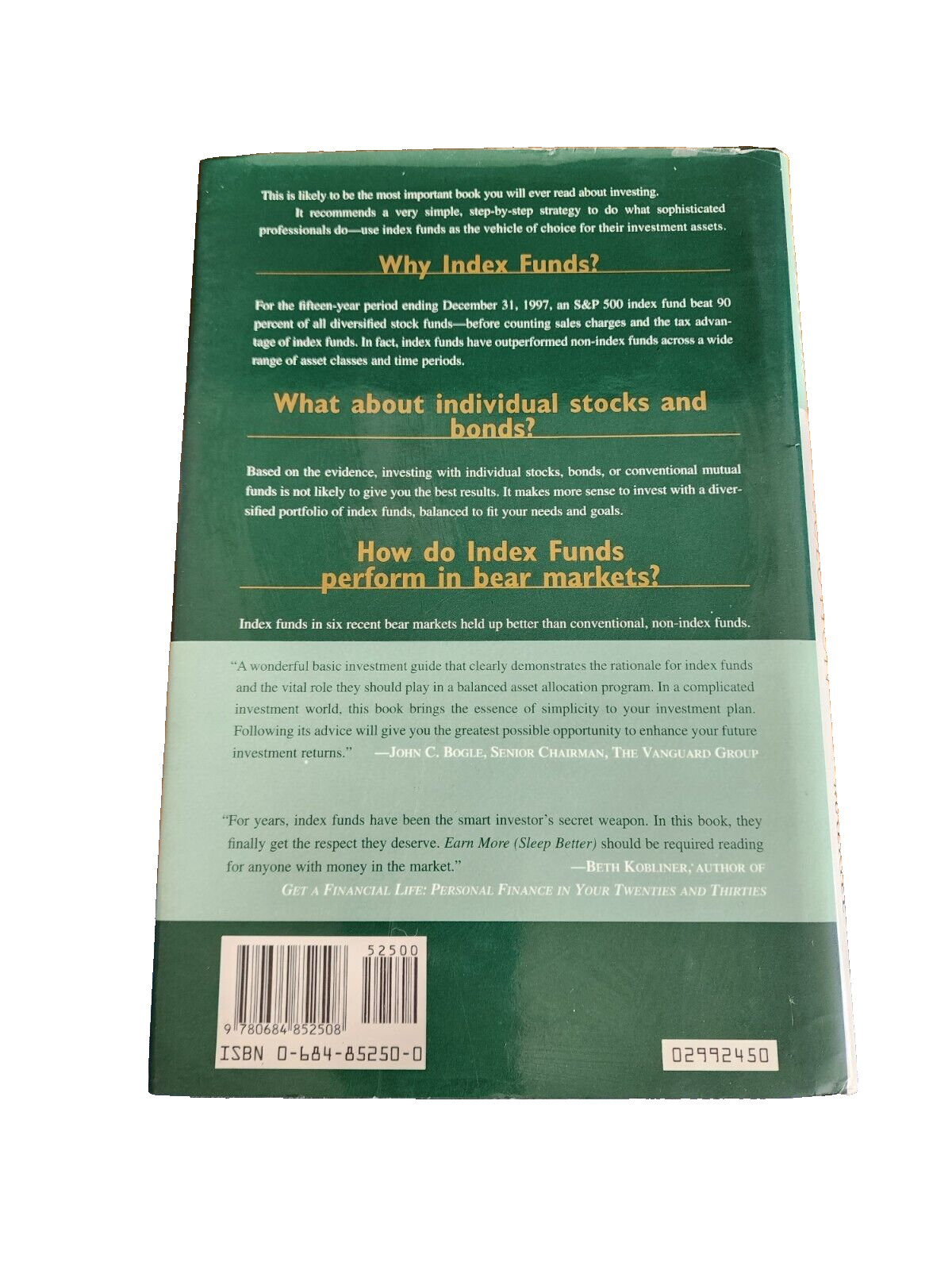 Earn More [Sleep Better]: The Index Fund Solution  by Evans, Richard E.