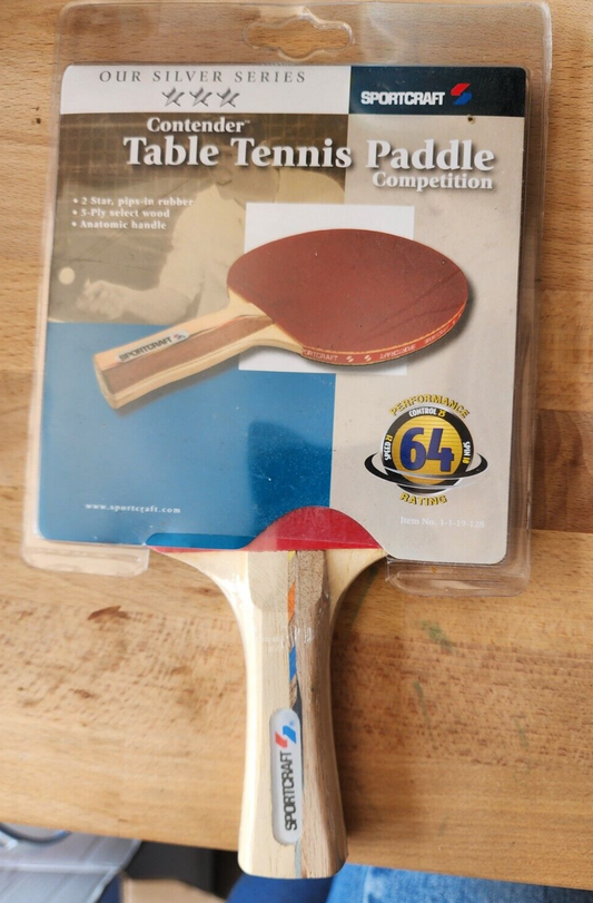 New Red Sportcraft Silver Series Table Tennis Paddles Hardwood Blade PVC Handle