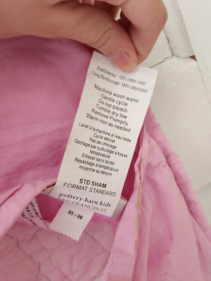 1 Pottery Barn Kids Floral Patchwork Quilted Pillow Sham