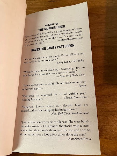 James Patterson Novel Mixed Bundle - lot of 3