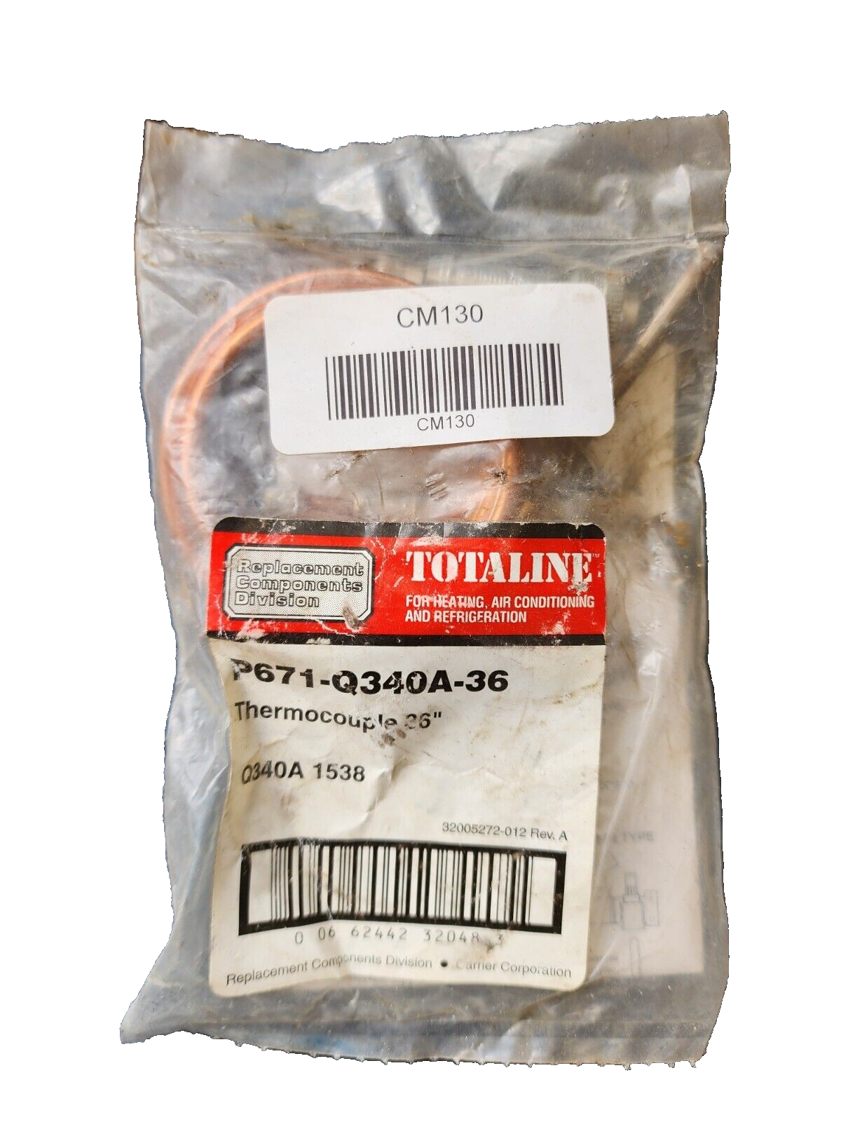 Carrier Thermocouple P671-Q340A-24 Q340 A1538