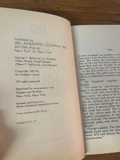 Vtg Paperback - No Tears For Hilda by Andrew Garve