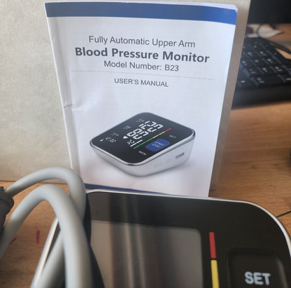 Blood Pressure Monitor Upper Arm Cuff 8.7”-16.5” Monitor w Large Display WORKS