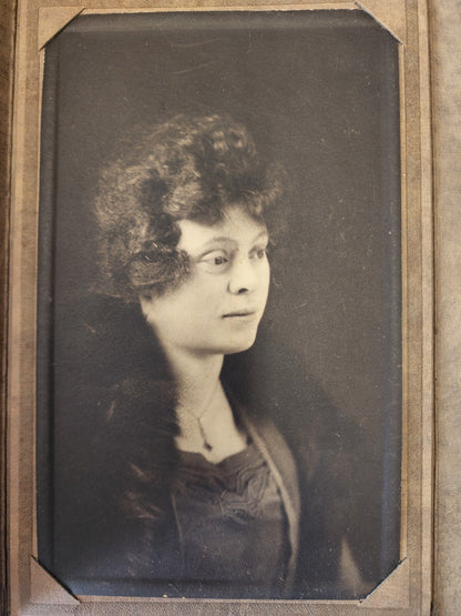 Vintage Cabinet Card Photo Of A Woman In A Fur Coat