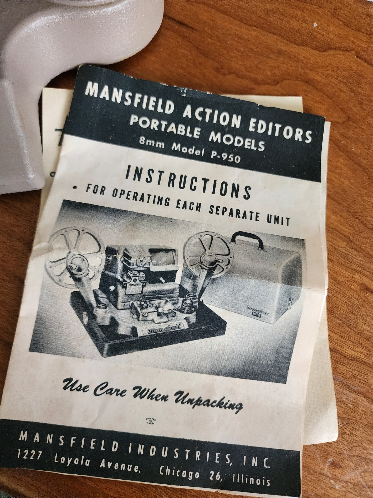 MANSFIELD MODEL 950 PORTABLE ACTION EDITOR Vintage