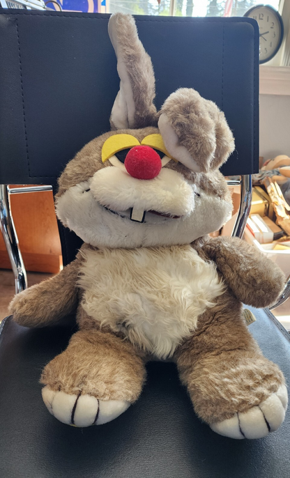Vintage Brown Bunny Rabbit Plush Toy 1981 Cottontail Spearhead 17"