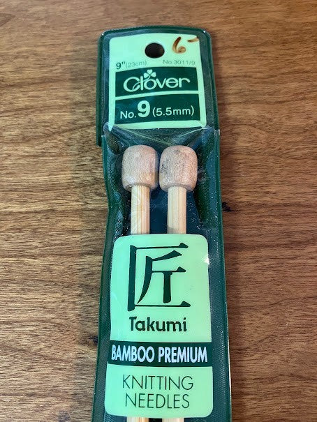 Bamboo Premium Knitting Needles - Lot of 5 - No. 6, 7, 9, 13, and 13