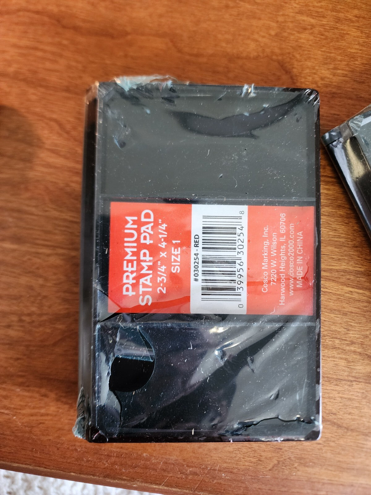 Lot of Stamp Pads - 1 Black Ink Pad and 2 Red