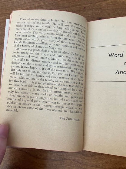 Vtg Pocketbook - FUN FOR THE FAMILY - JEROME MEYER