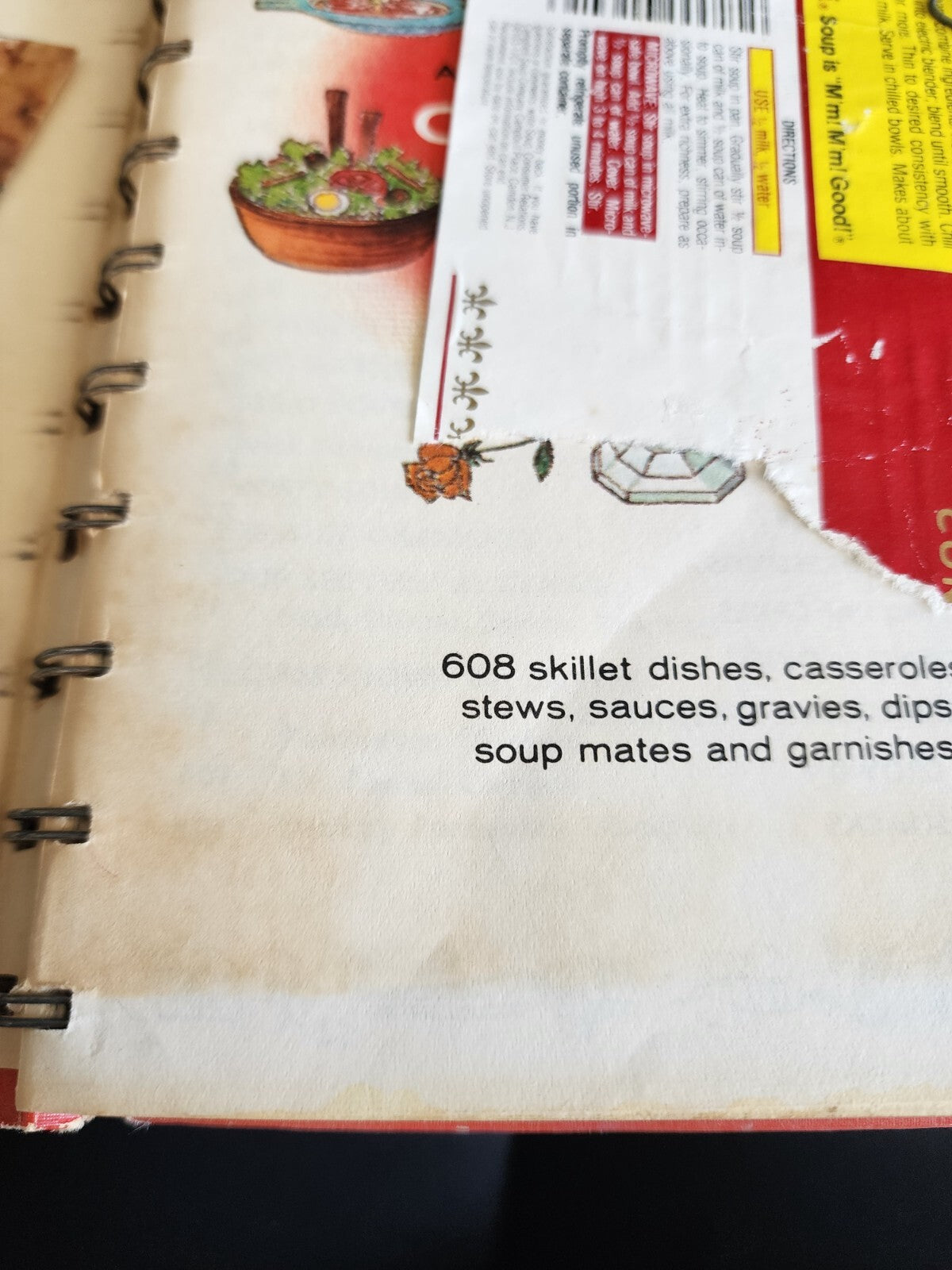 A Campbell Cookbook Cooking with Soup 1965 1st Edition Spiral Bound Hardcover