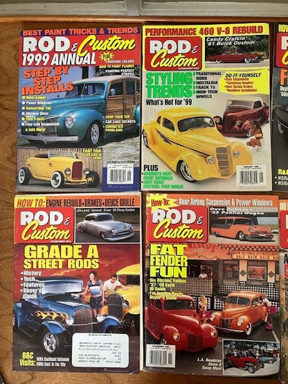 Rod & Custom Magazines - Lot of 10 - Year 1999