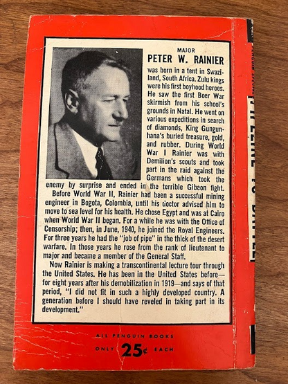 Penguin Books - Pipeline to Battle by Major Peter W. Rainier