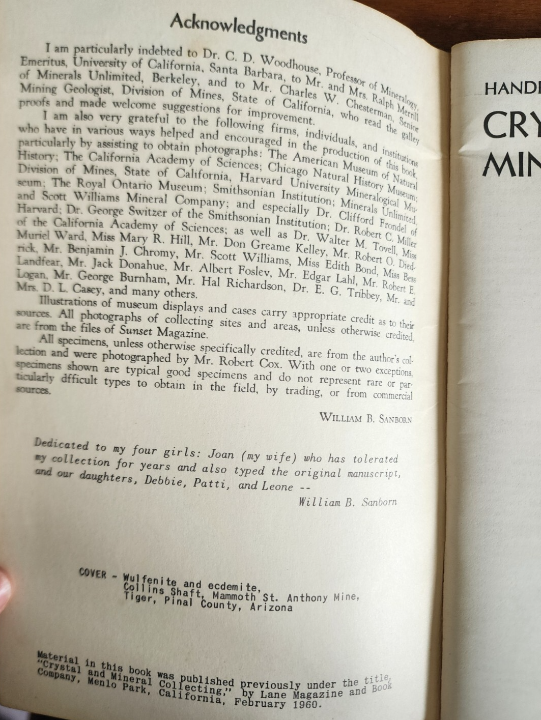 Handbook of Crystal and Mineral Collecting by William B. Sanborn