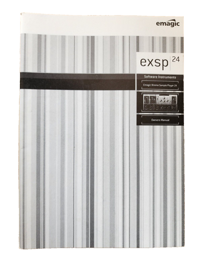 EMAGIC software instruments EXSP 24 Owners Manual