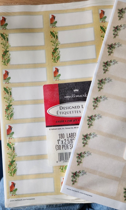 Lof of 2 Hallmark 180 Address Labels Designed