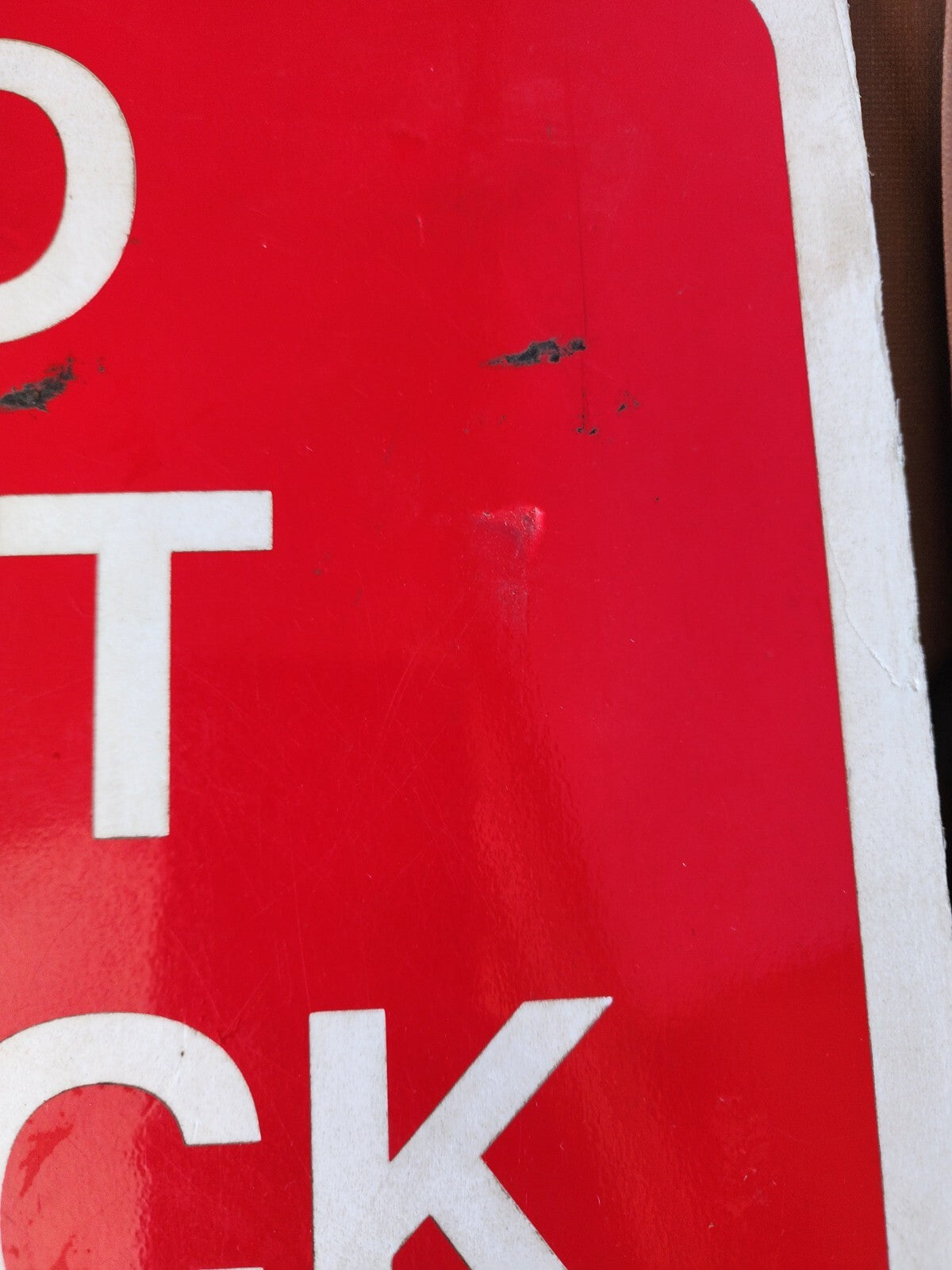 Fake Do Not Block Sign 21x12 Used Film Prop