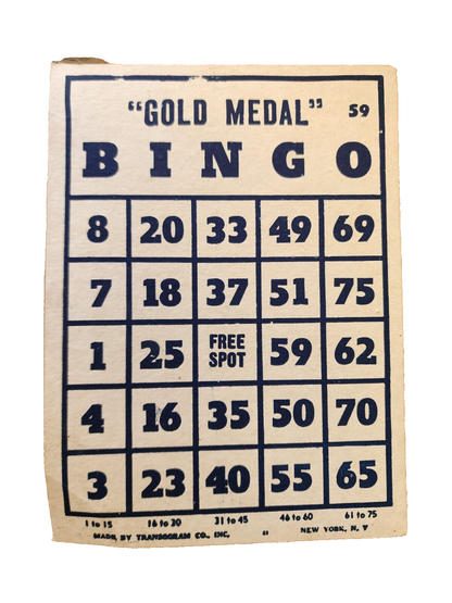 Older BINGO CARD ("Gold Medal")