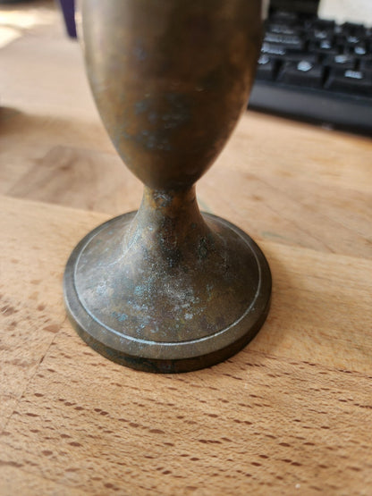 Vintage Brass Bud small Vase 7"in high made in India