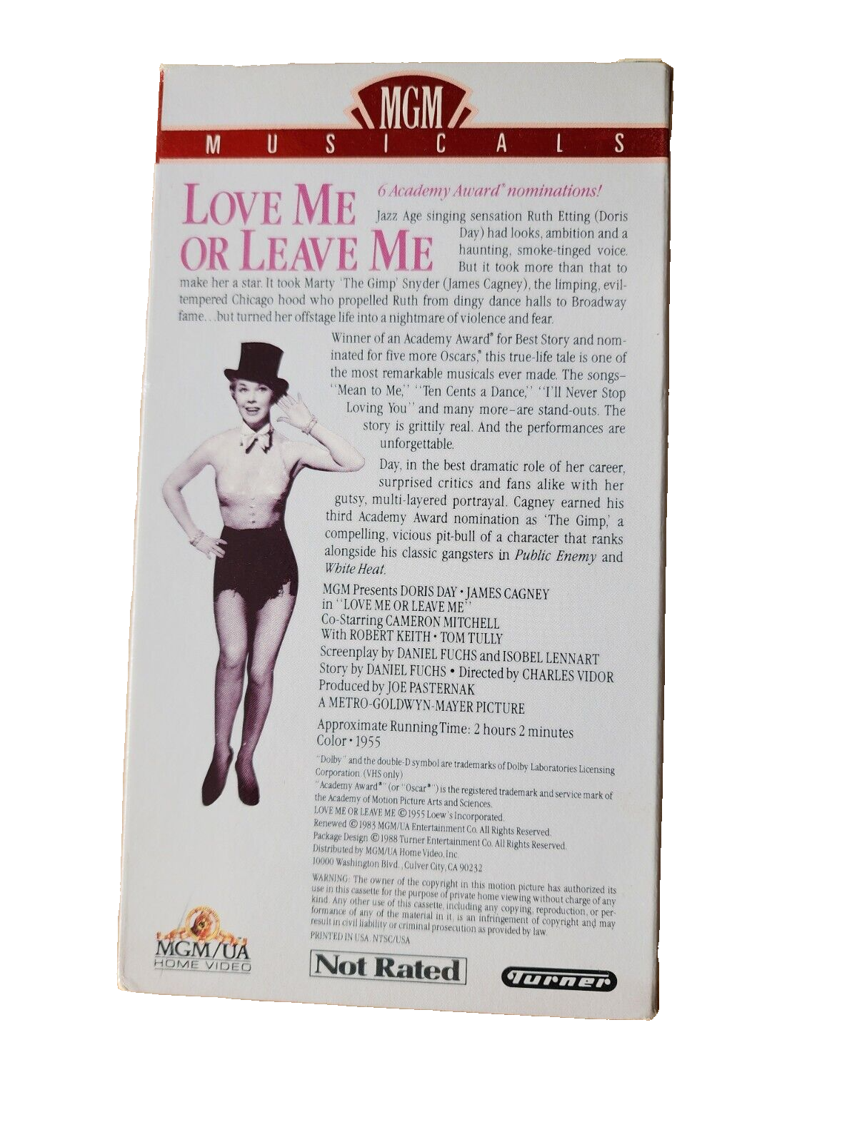 MGM Presents Doris Day & James Cagney in Love Me or Leave Me (VHS, 1988)