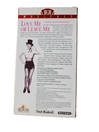 MGM Presents Doris Day & James Cagney in Love Me or Leave Me (VHS, 1988)