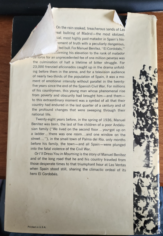 HC Book "Or I’ll Dress You in Mourning" by Larry Collins & Dominique Lapierre