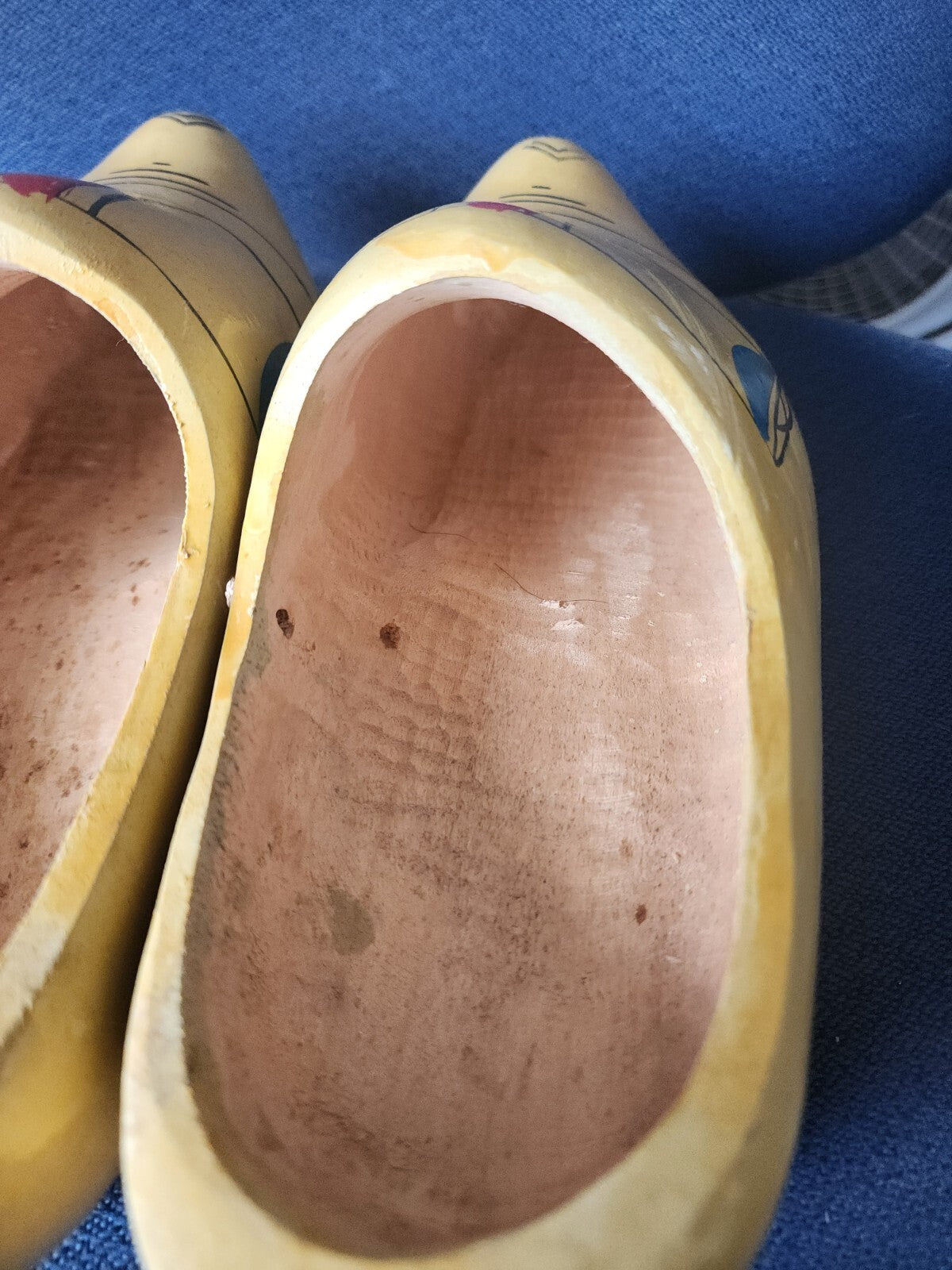 Decorative Dutch Wooden Clogs Holland Souvenir Adult Shoes Yellow