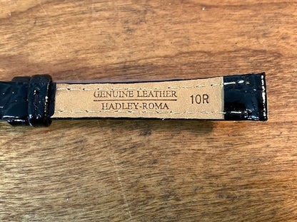 Hadley Roma Wristwatch Band Women's: 10R Black LS716 - Genuine Leather