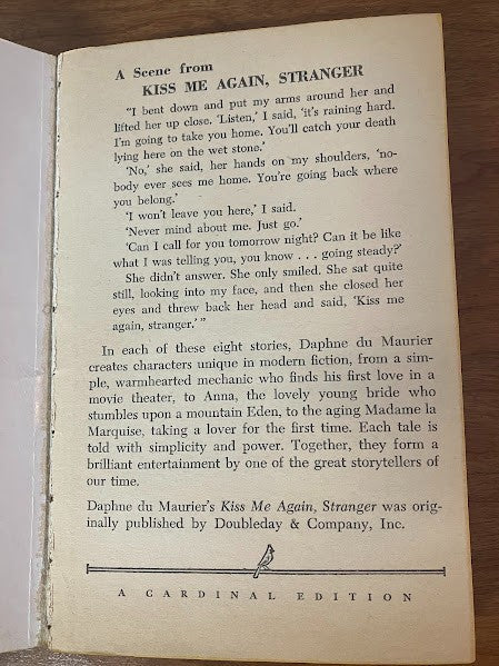 Cardinal Book - Kiss Me Again Stranger by Daphne du Maurier