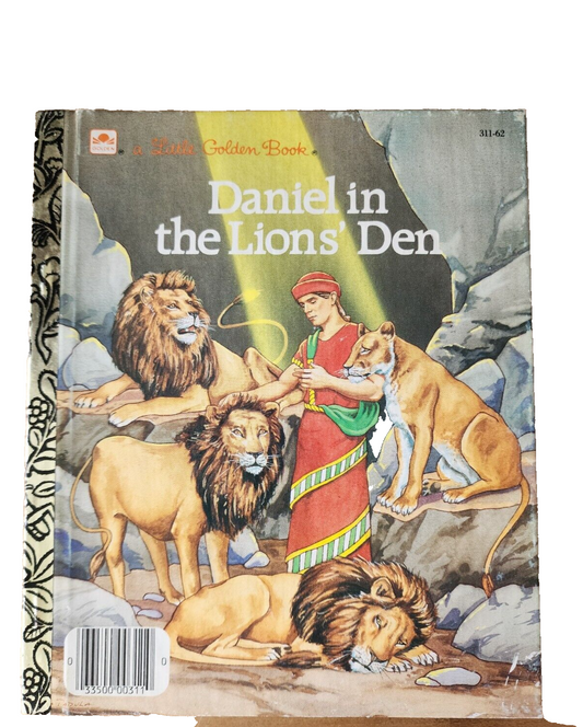 Vtg HC A Little Golden Book Daniel In The Lions Den 1987 Religious Childrens