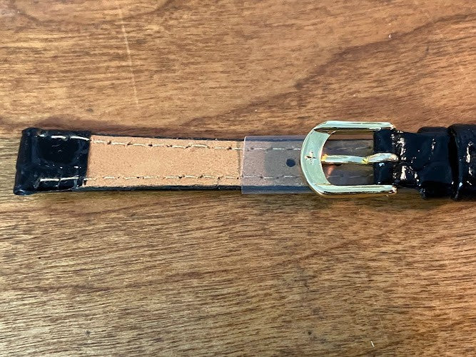 Hadley Roma Wristwatch Band Women's: 10R Black LS716 - Genuine Leather