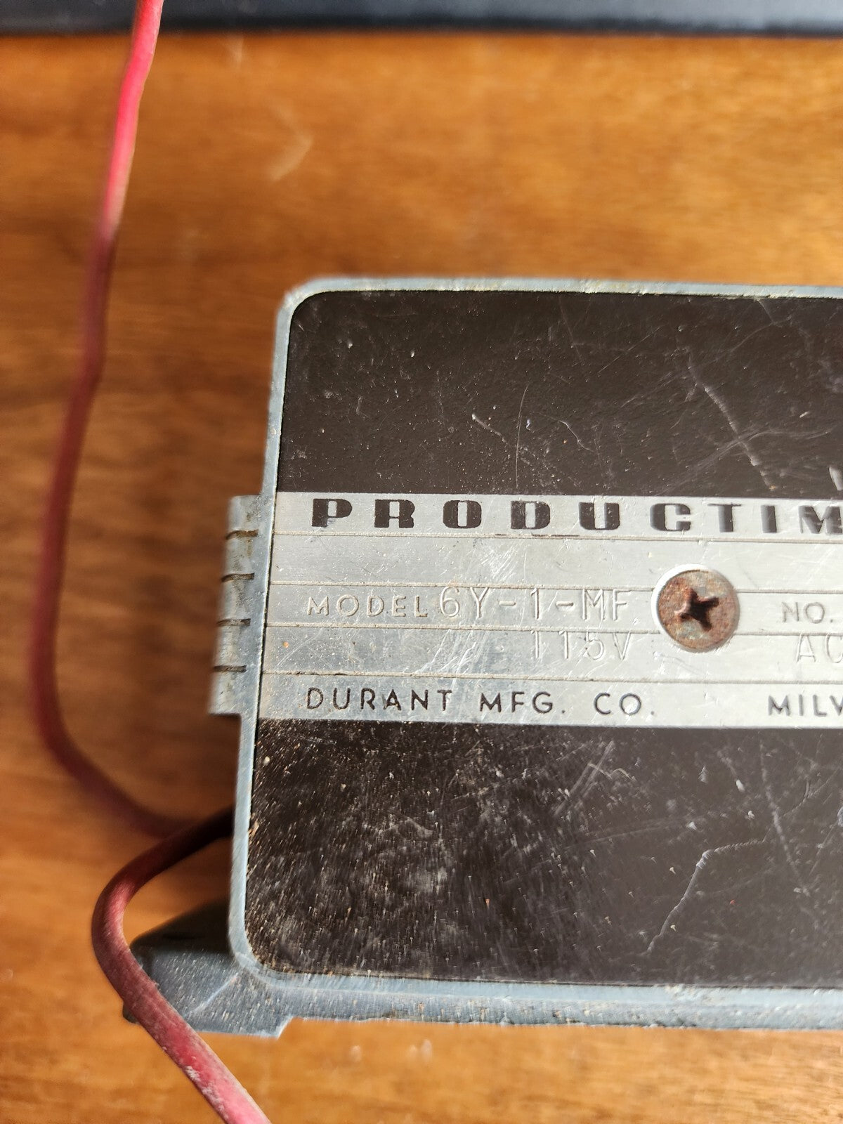 Durant Productimeter Industrial 6 Digit Counter Model 6Y-1--MF No 9- 115V