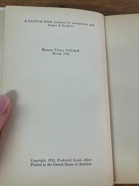 Only Yesterday: An Informal History of the 1920s