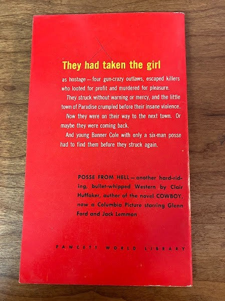 Crest Books: Lot of 4 Western Paperbacks