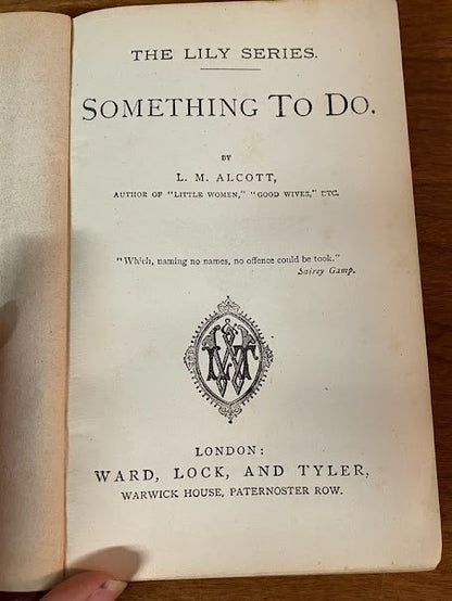 Something to Do by L.M. Alcott