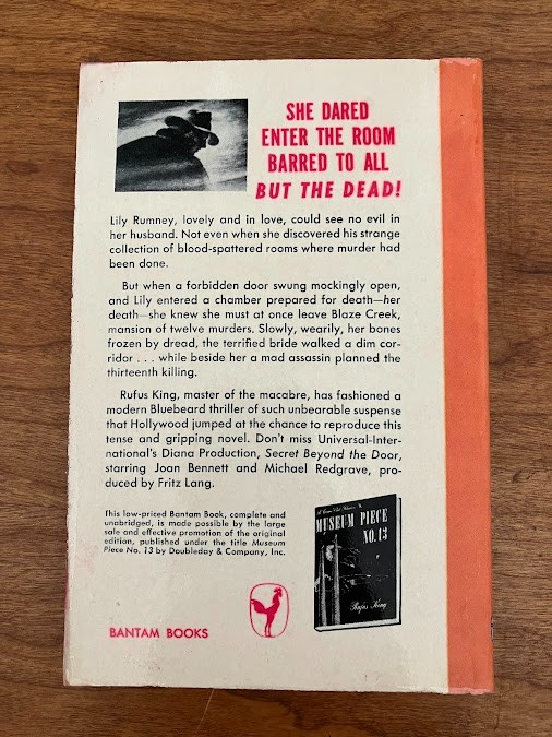 Vintage Paperback - Rufus King: Secret Beyond the Door