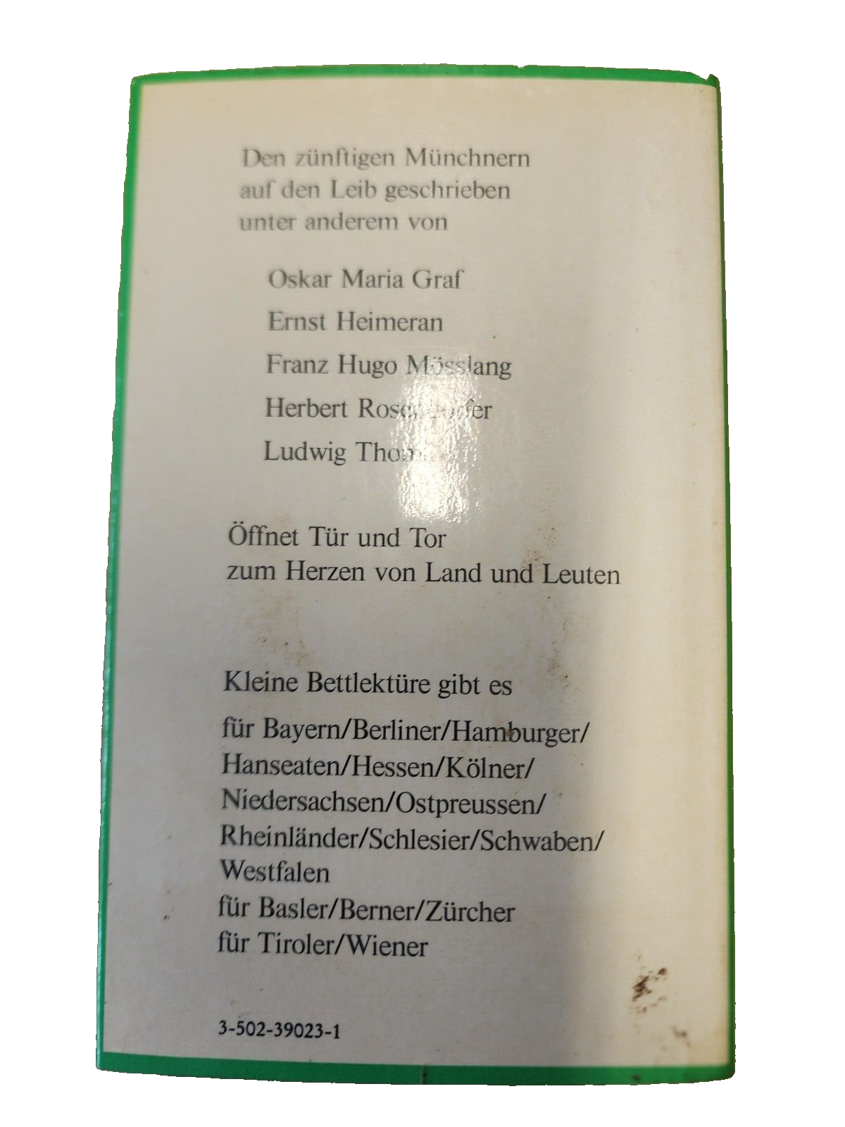kleine bettlekture fur zunftige Munchner Germany Language - VTG